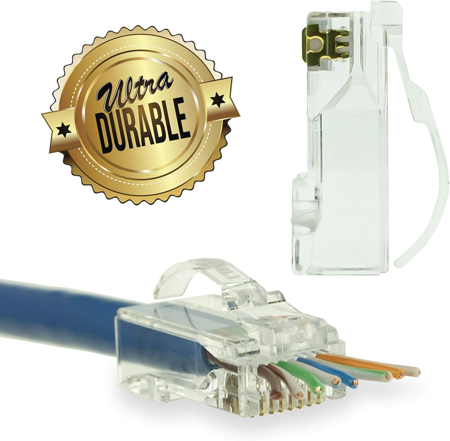 100 Pack Cat6 STP RJ45 Connectors I8285