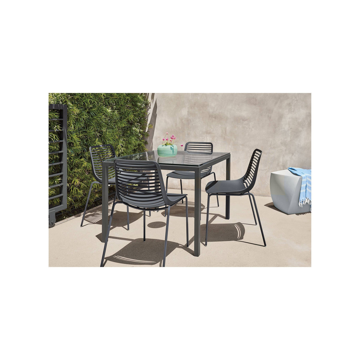 Orange Recycled HDPE Patio Table I181