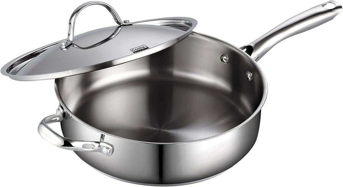 11-inch 5 Quart Stainless Steel Saute Pan with Lid C662