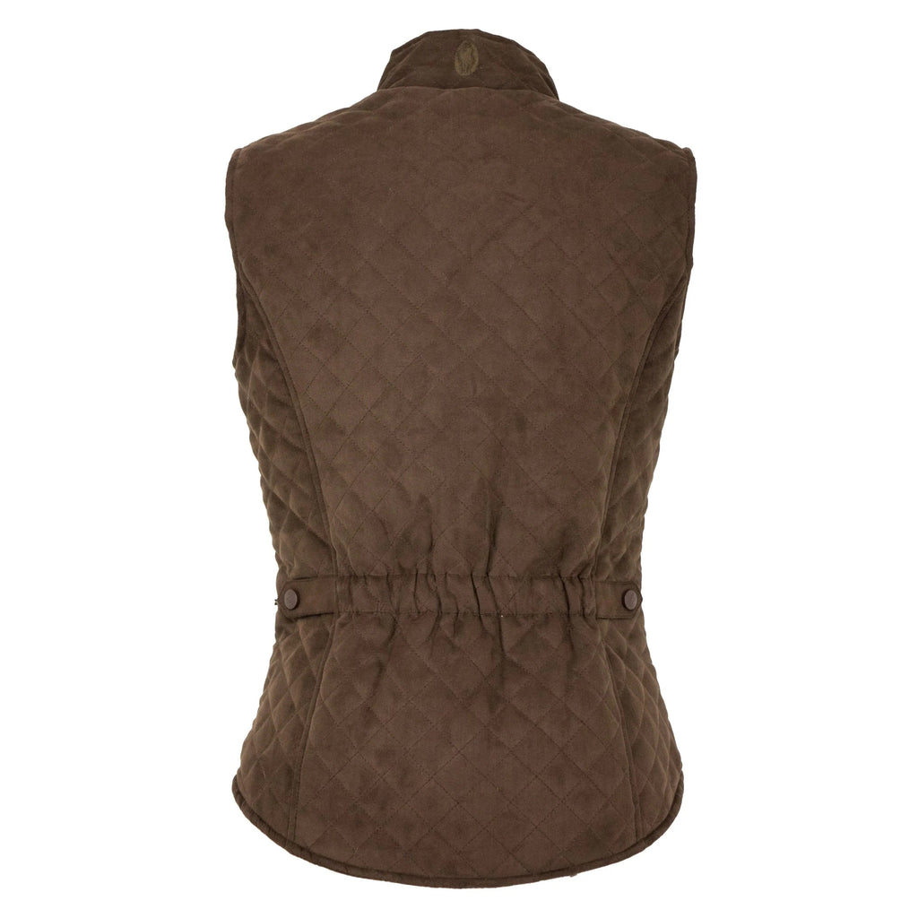 Quilted Micro Suede Zipper Vest X9994