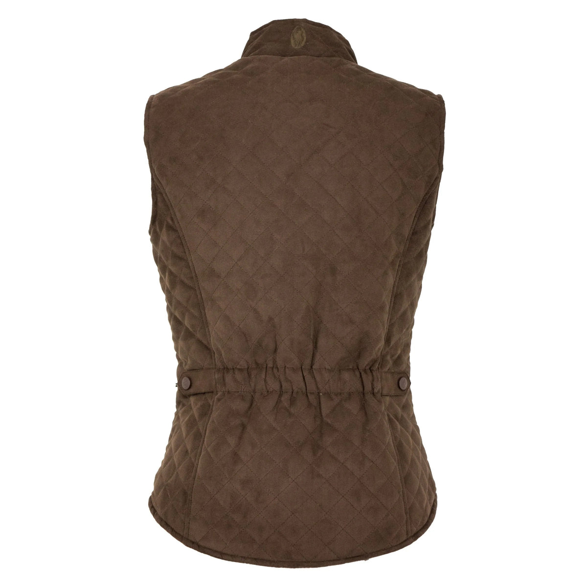 Quilted Micro Suede Zipper Vest X9994