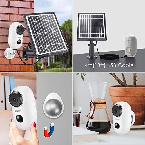 1080p Wireless Battery Security Camera with Solar Panel I5947