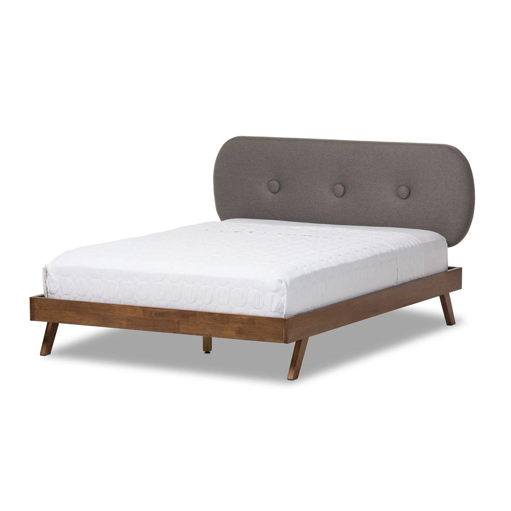 King Grey Platform Bed Q866238