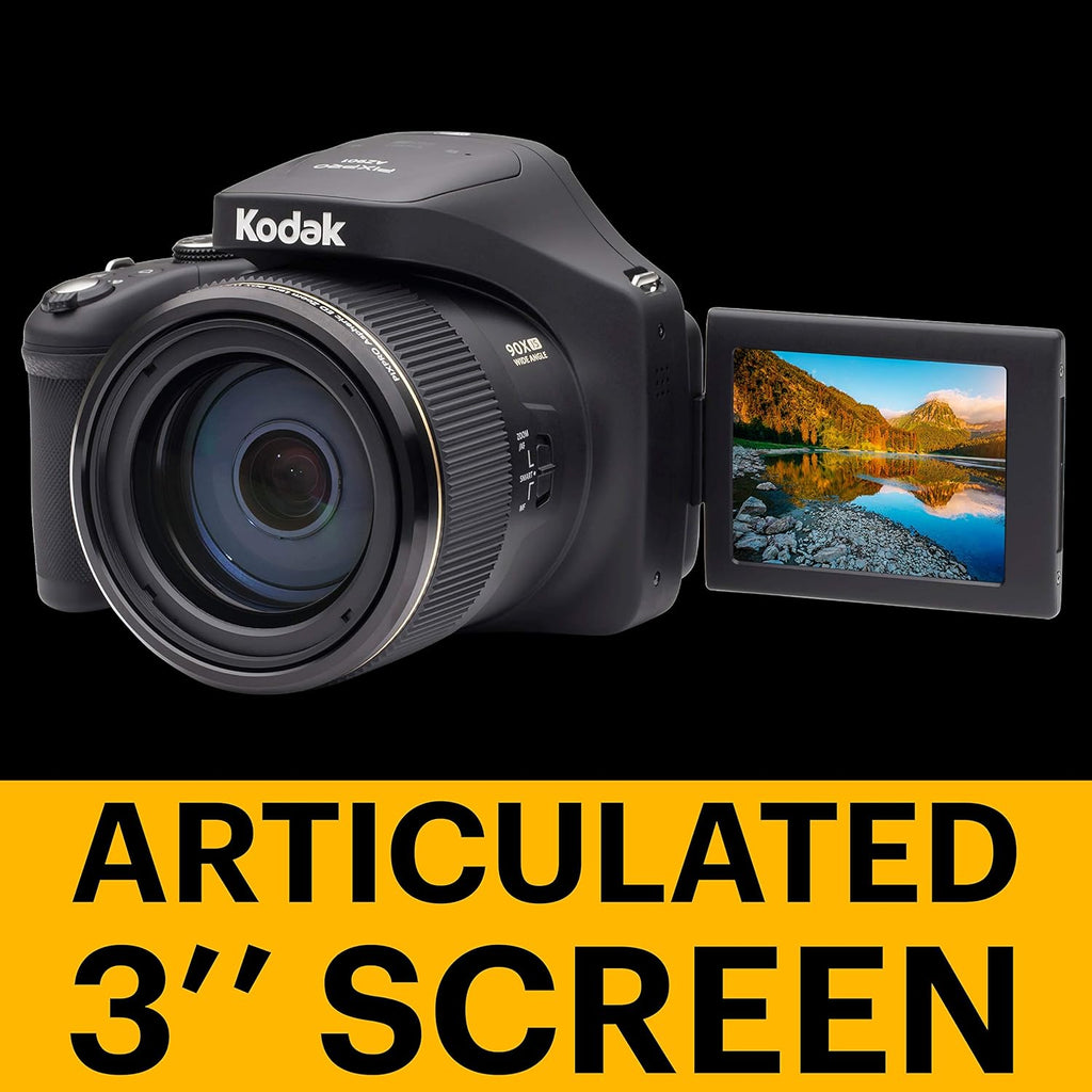 20MP Digital Camera with 90X Optical Zoom and 3 LCD (Black) N4651