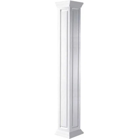 Craftsman Classic Square Raised Panel Column with Crown Capital and Crown Base P4712