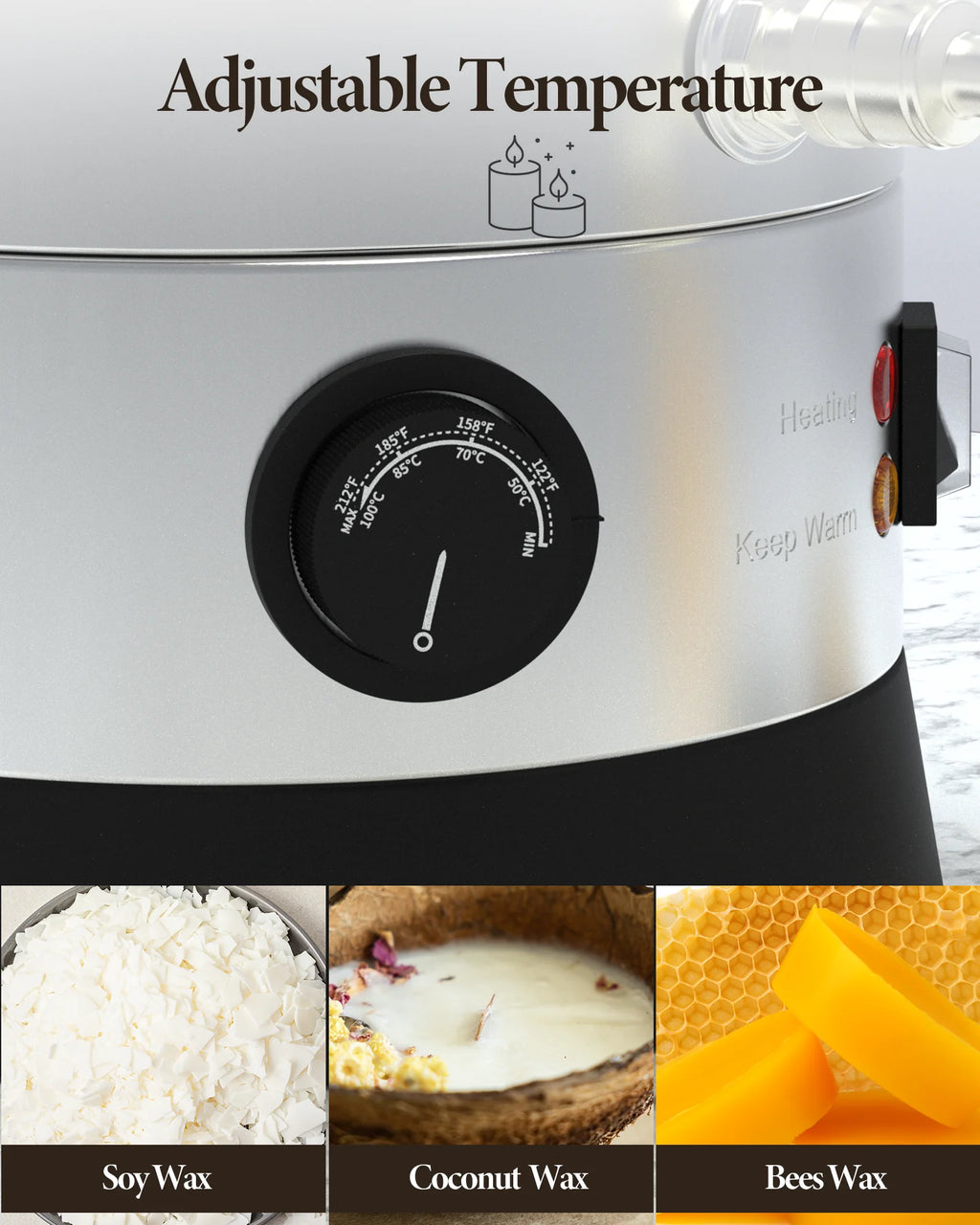 13 Qts Electric Wax Melter with Temp Control and Pour Spout T65637