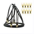 OFC Copper Speaker Cables with Banana Plugs and Gold Plated Connectors J11658