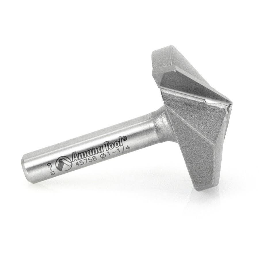 Carbide Tipped V-Groove 130 Deg x 1-1/4 Dia x 31/64 x 1/4 inch Shank C613