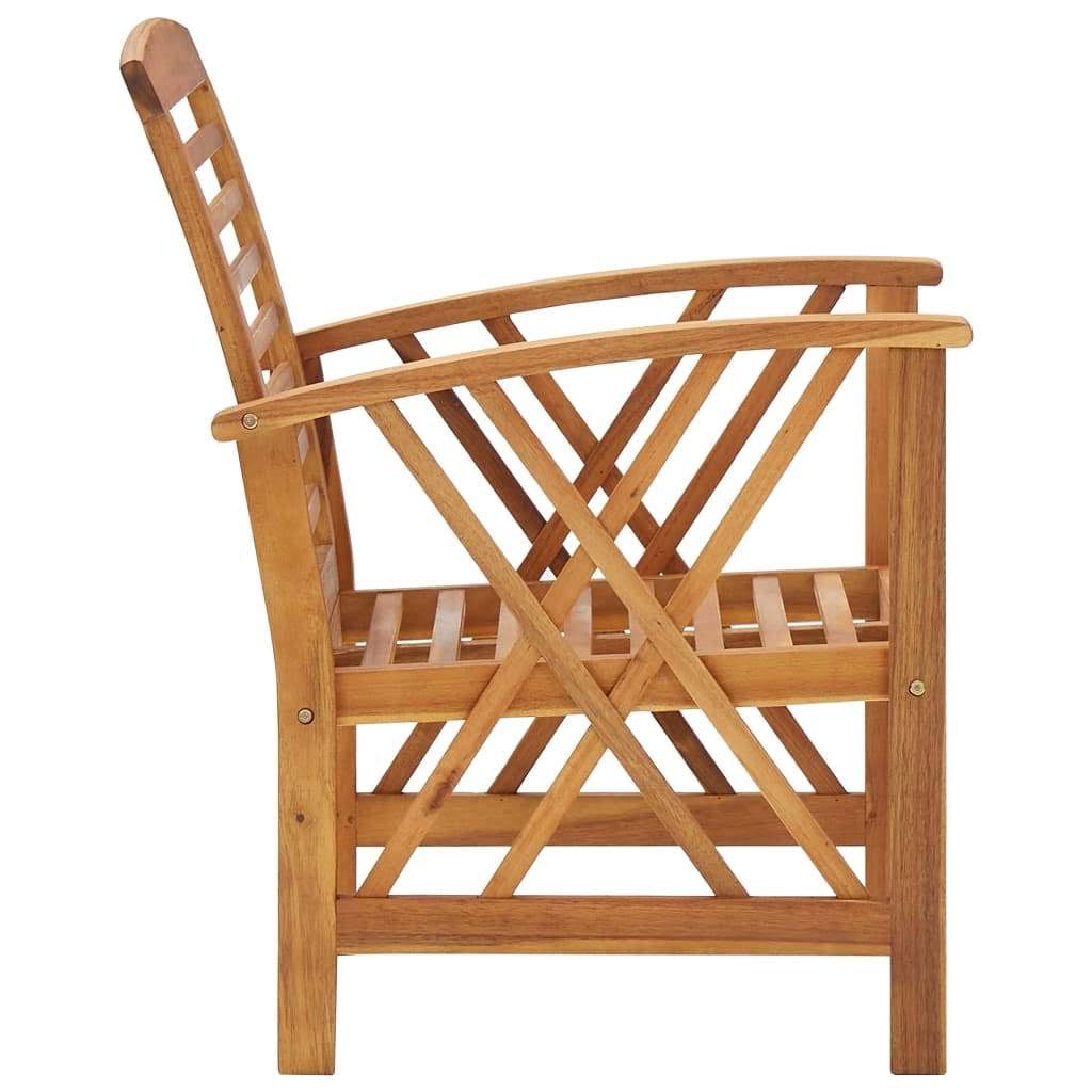4 Piece Solid Acacia Wood Garden Lounge Set K210