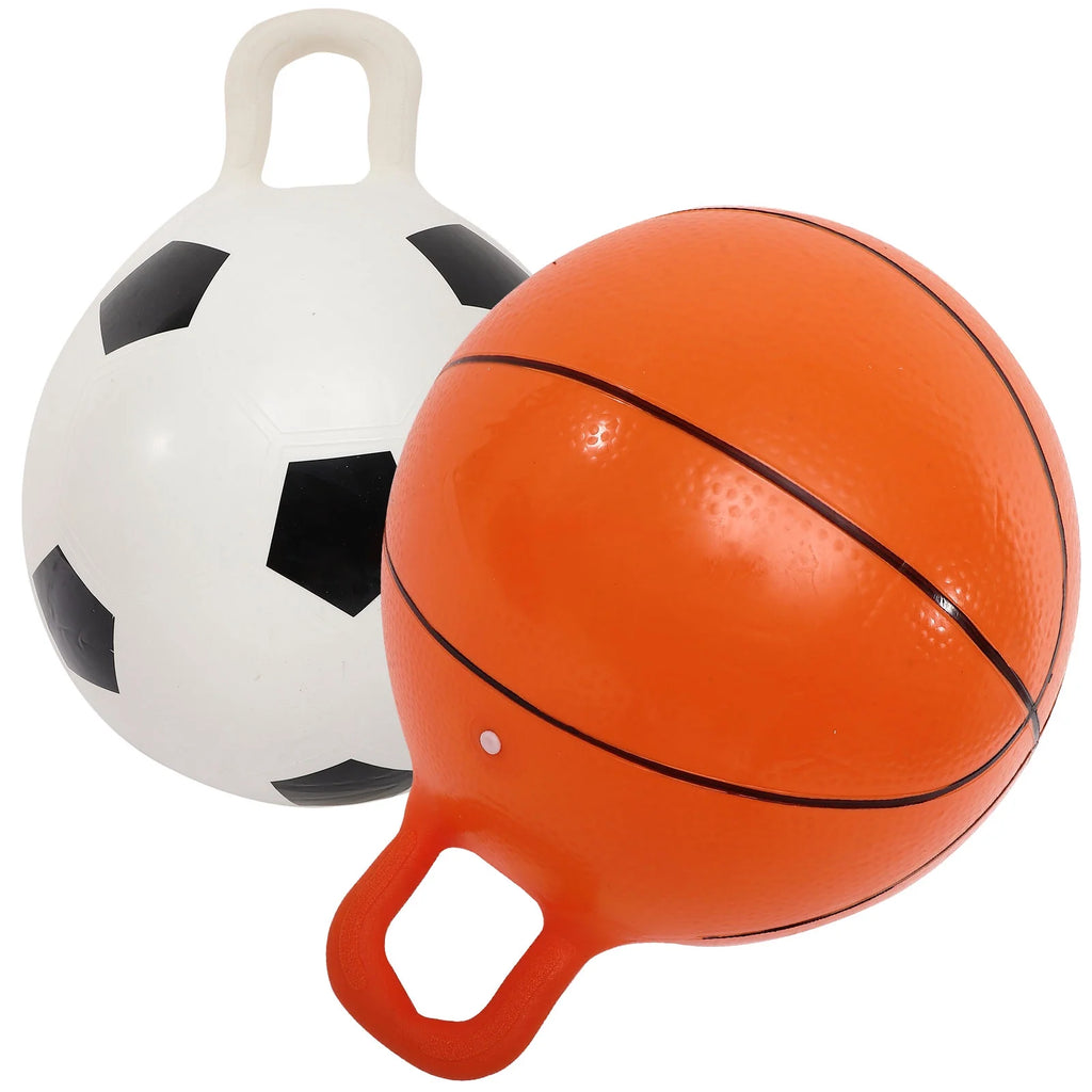 2pcs Inflatable Exercise Ball Jumping Ball Basketball Football Shape Balls Q355699