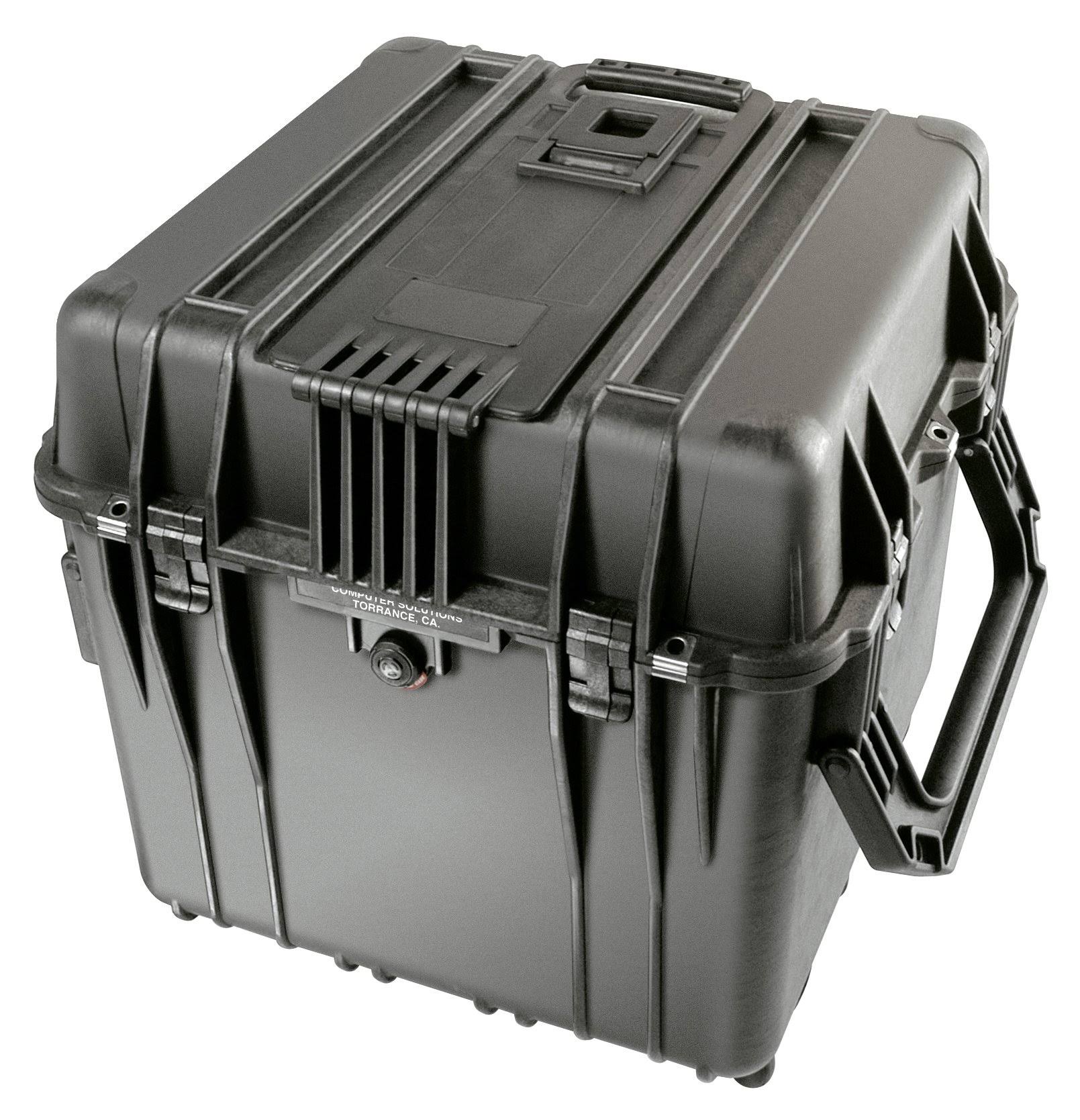 Black Watertight Case with Cubed Foam and Wheels R19552