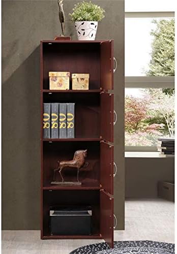 4 Shelf 4 Door Bookcase in Mahogany H312520
