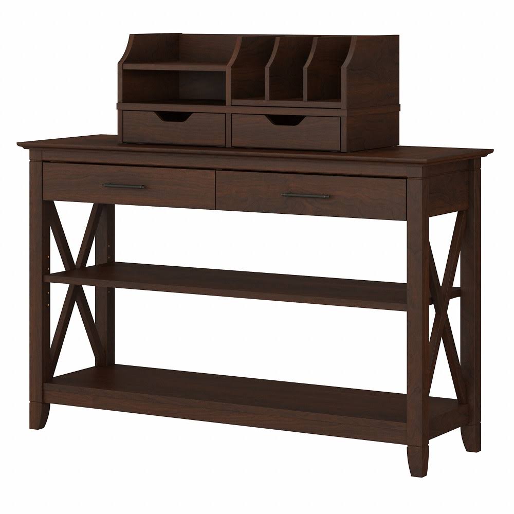 Bing Cherry Console Table with Storage and Desktop Organizers W48509
