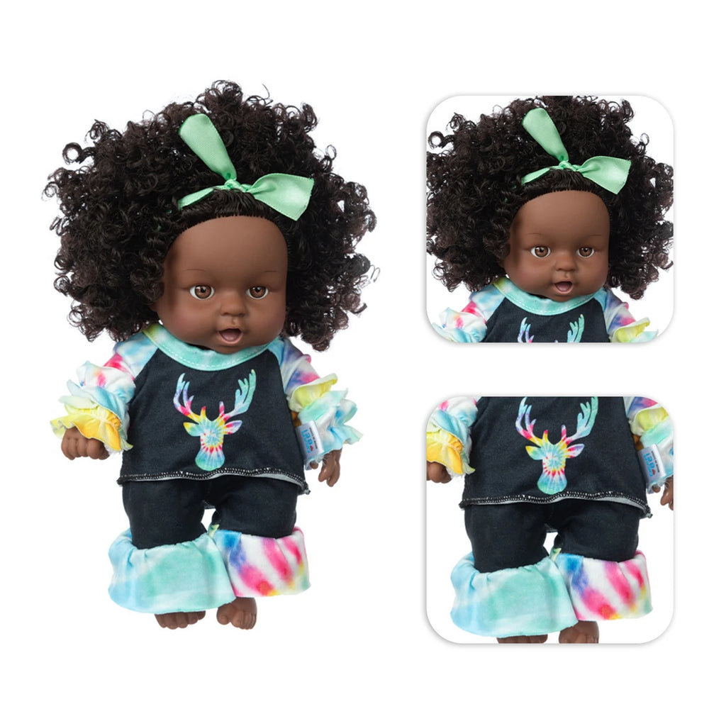8 Inch Black Baby Dolls With Clothes O33561