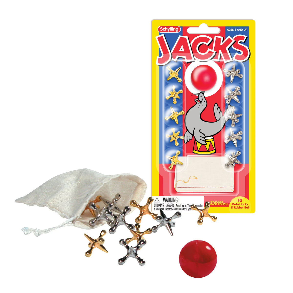 Metal Jacks & Rubber Ball Set J18554