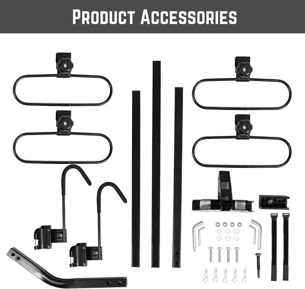 2 Bikes Hitch Mount Platform Bike Rack S684