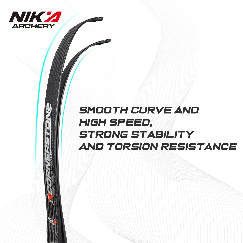 Recurve Bow Limbs 68 inch Carbon Fiber 16-44 lbs W1239