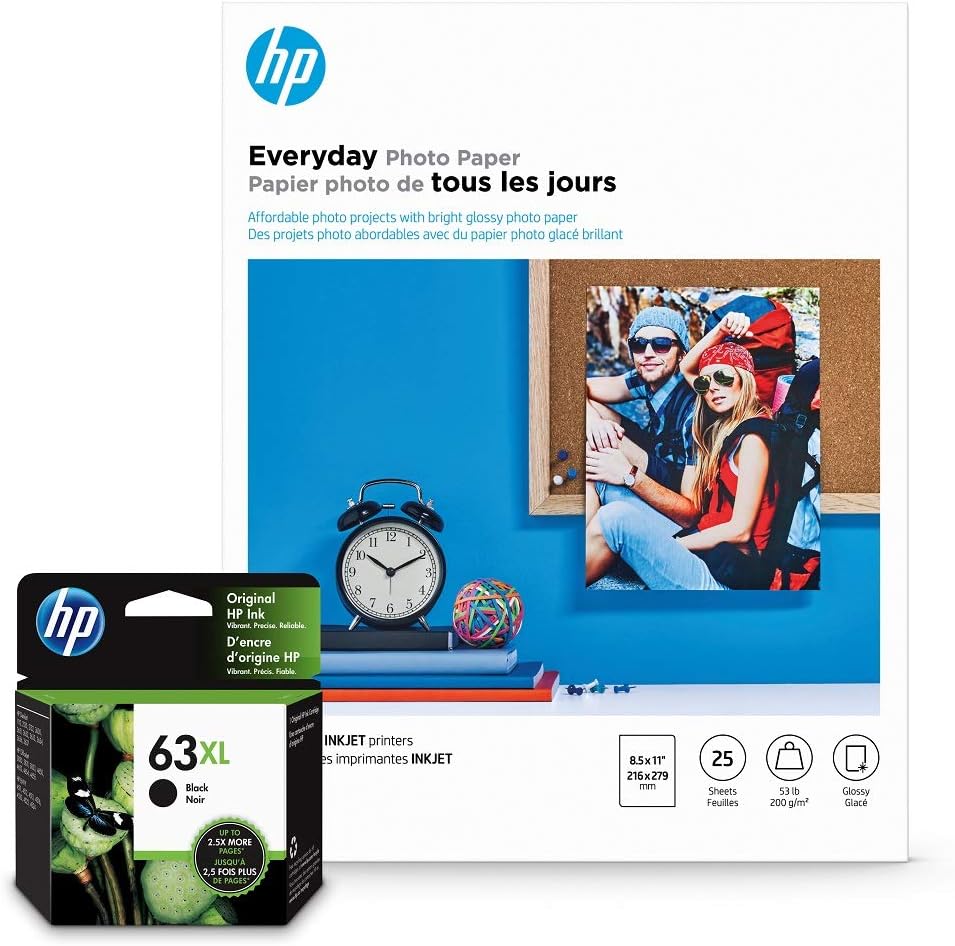 HP 63XL Black High-yield Ink Cartridge Pack of 2 D53262