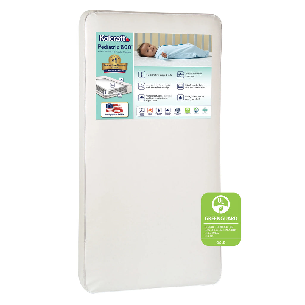 White 80 Coil Crib and Toddler Mattress E966
