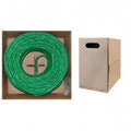 1000ft Plenum Green Solid Cat6 Bulk Cable UTP CMP 23 AWG W50400