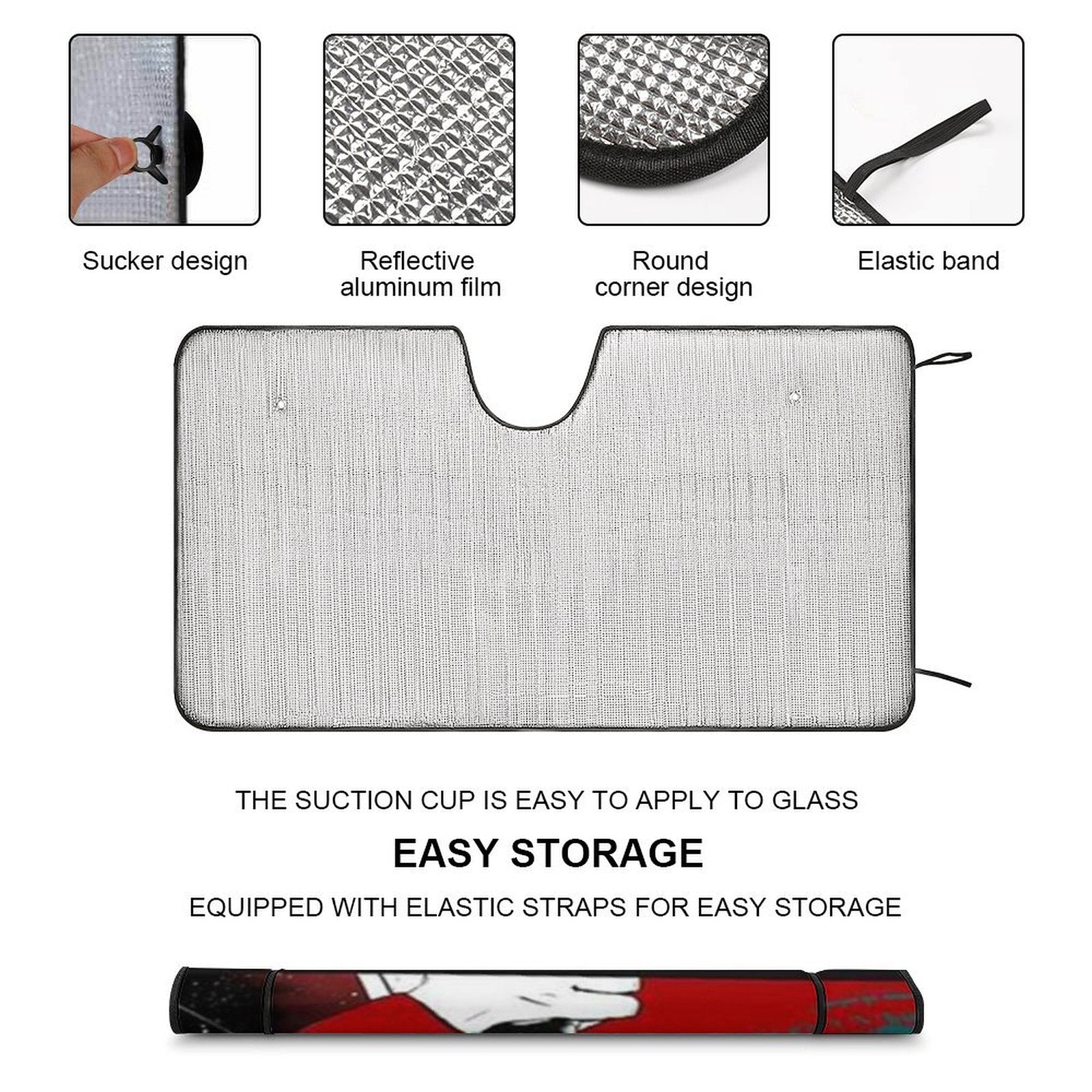 Foldable Reflective Car Windshield Sun Shade Cover P54929