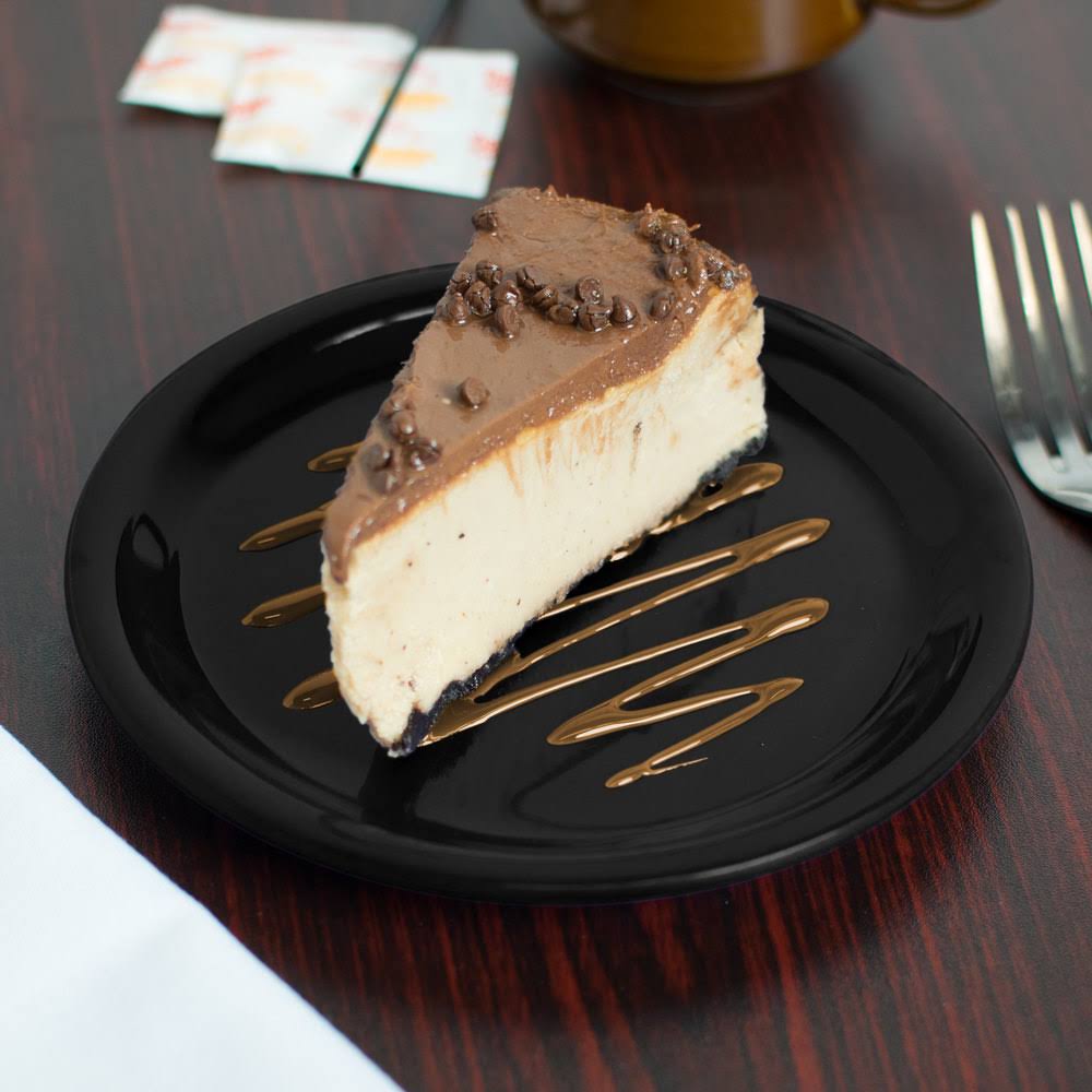 Black Melamine Narrow Rim Pie Plate Q8433