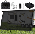 Black Mesh Awning Shade Screen 15' x 9' D6596