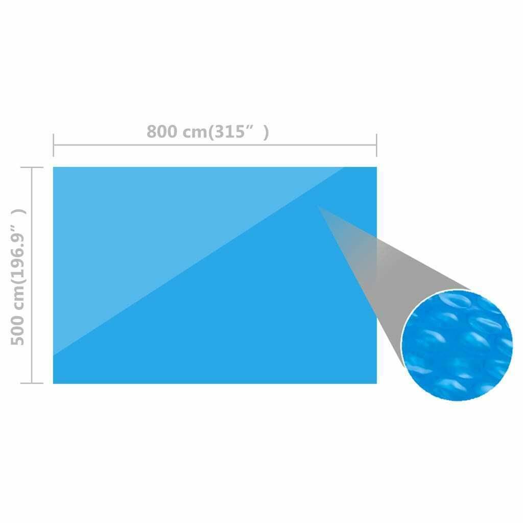 Rectangular Pool Cover 315x22x196.9x22 PE Blue Q95062