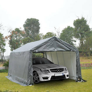 20x12ft Carport Canopy Party Tent Storage Shelter with Sidewall V325495