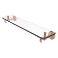 16 in. Brushed Bronze Glass Shelf with Twisted Accents J1850