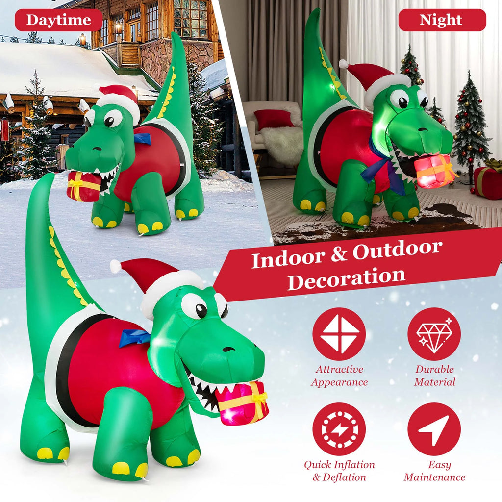 Inflatable Christmas Dinosaur with LED Lights K3240