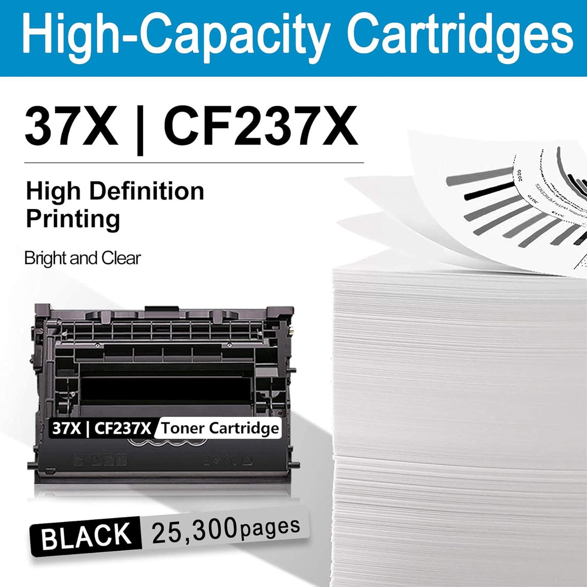 3 Pack Black Toner Cartridge for HP Enterprise M631 MFP M633fh M608dn M608x Flow MFP M632z Printer H899