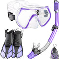 Snorkel Mask Fins Set with Carrying Bag C5896