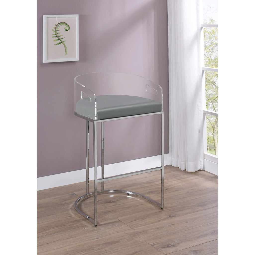 Grey Bar Stool Set of 2 M919248