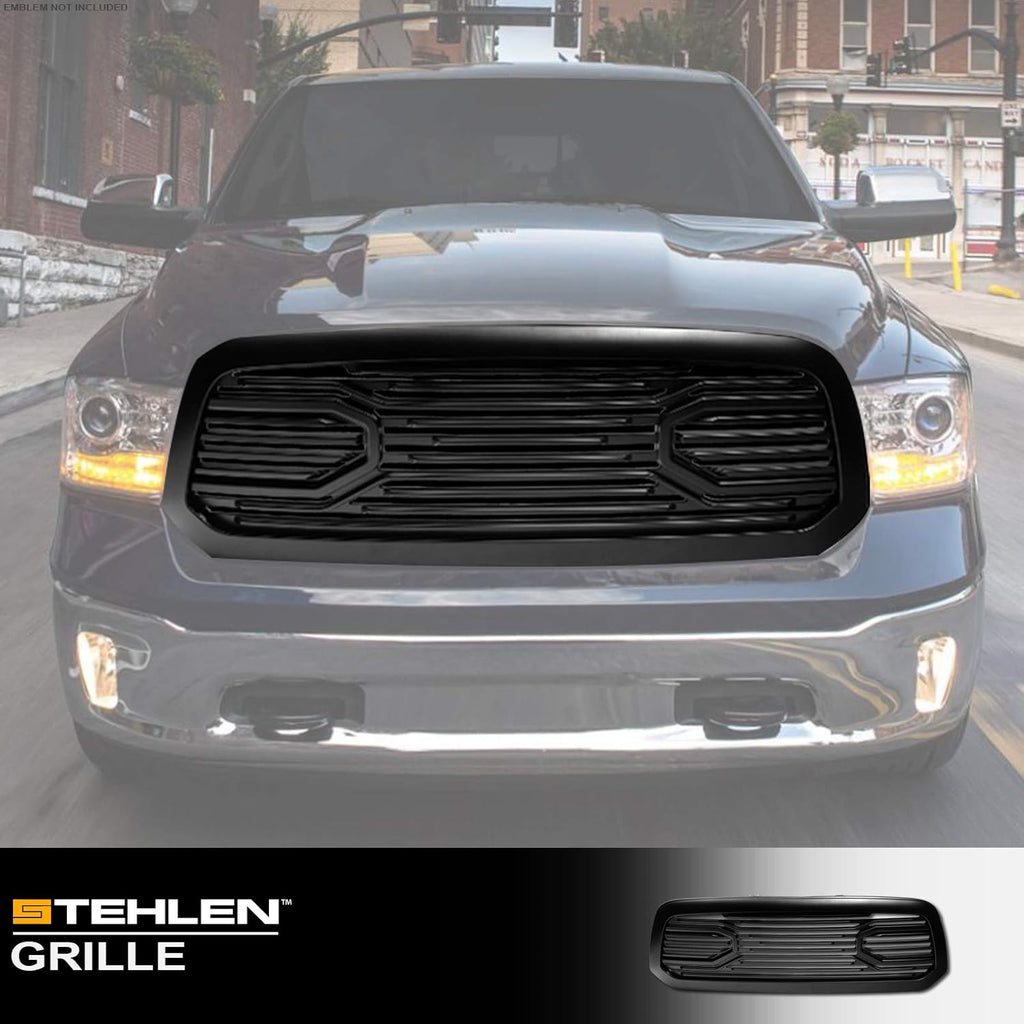 Matte Black Front Hood Bumper Grille for Ram 1500 N399
