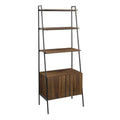 Dark Walnut Wood Ladder Bookcase D98378