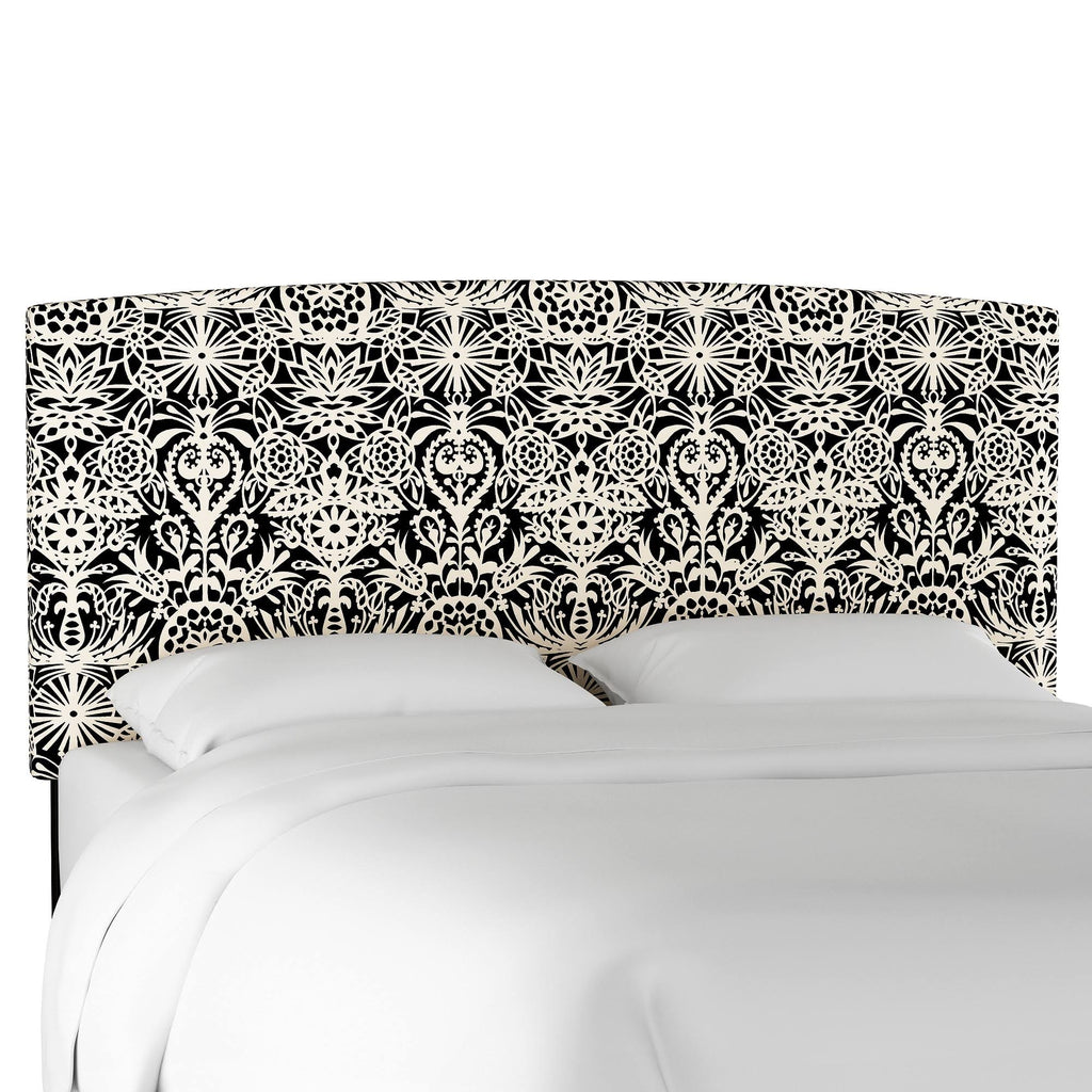 Upholstered Headboard Black White A225409