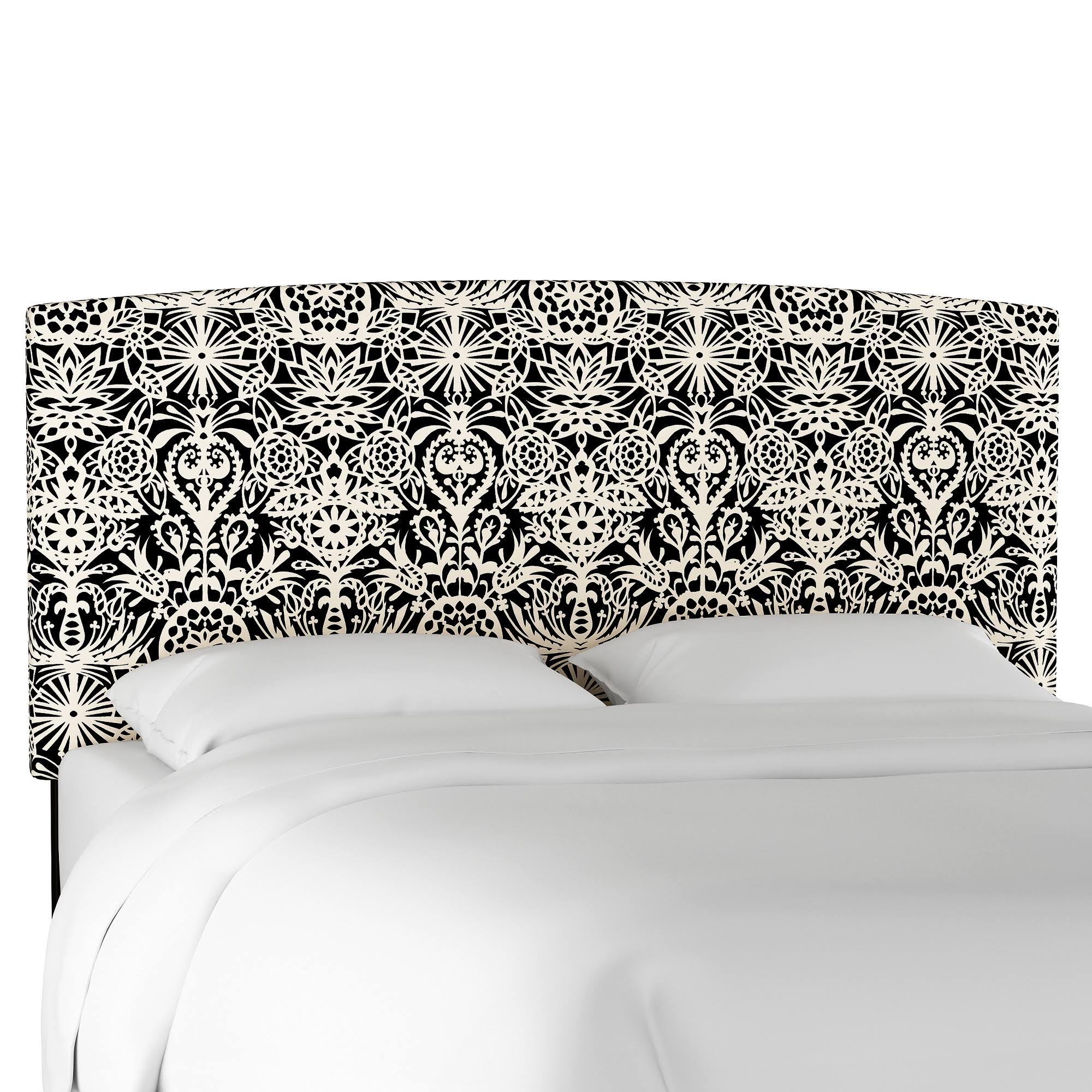 Upholstered Headboard Black White A225409