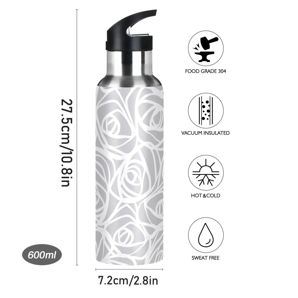Stainless Steel Water Bottle with Straw Lid Vacuum Insulated Flask 20 OZ U5270