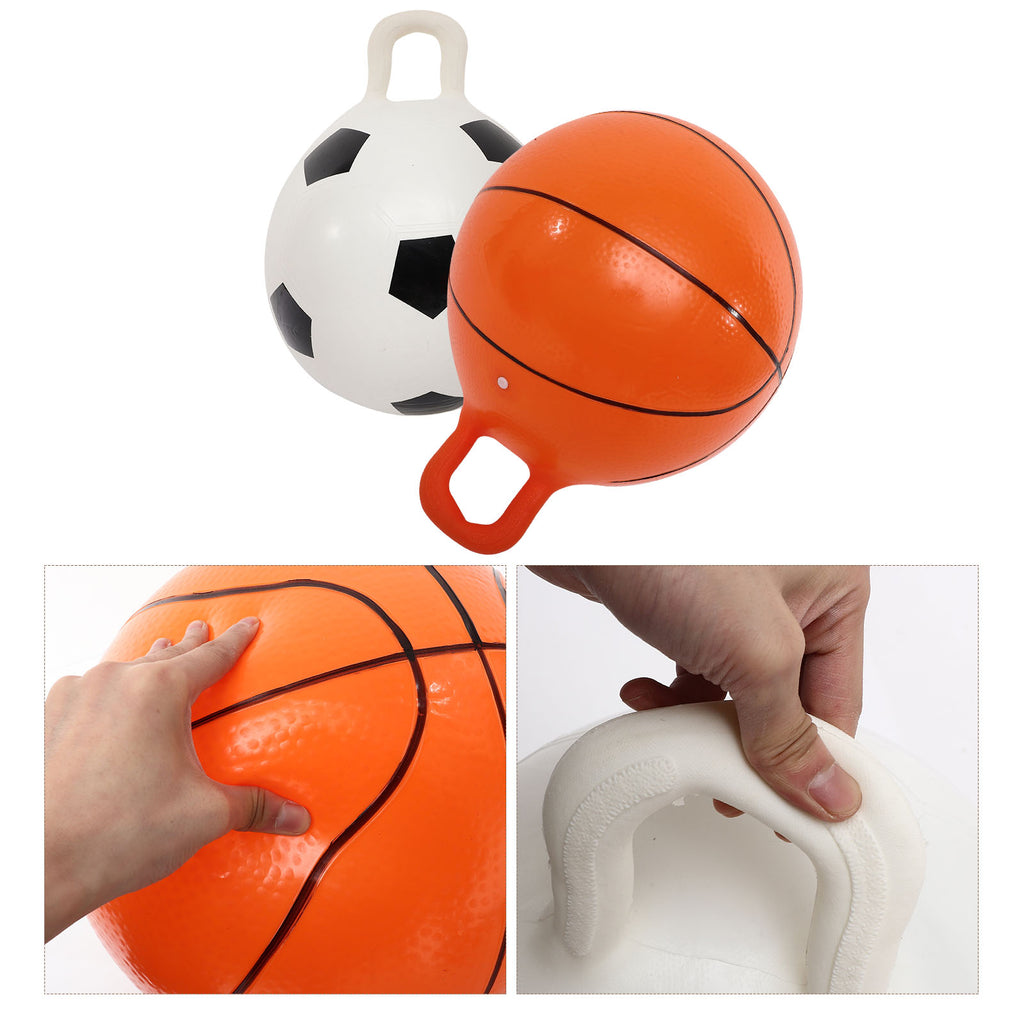 2pcs Inflatable Exercise Ball Jumping Ball Basketball Football Shape Balls Q355699