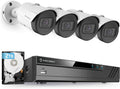 5MP 4K 8CH PoE NVR Security Camera System with 4 Bullet IP Cameras, 2TB Hard Drive R4649