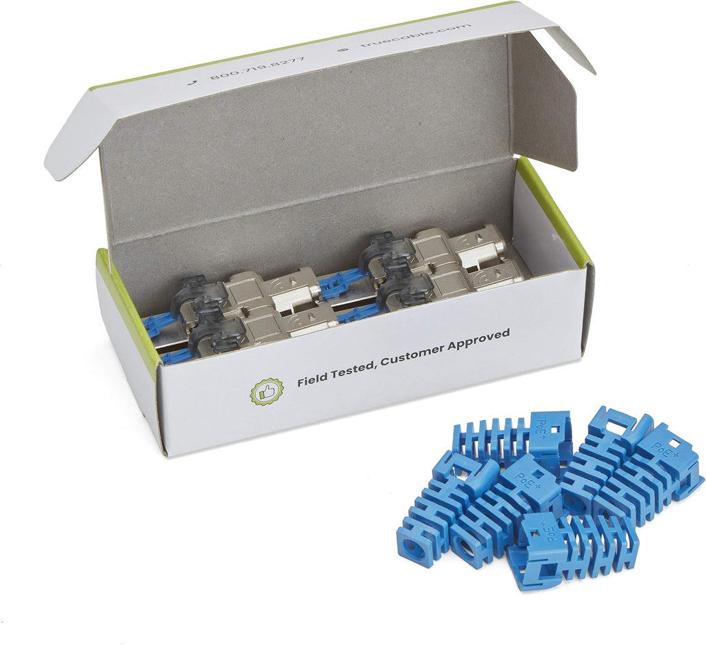 Cat6A Shielded Modular RJ45 Male Plug, 6 Pack Z614
