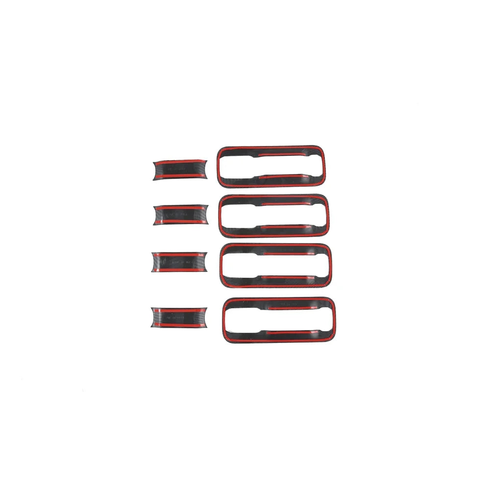 8 Pcs/Set ABS Imitate Carbon Fiber Handle Bowl Cover Door Lock Panel Frame For Ford F-150 Raptor 2015-2020 Car Exterior Decorative Sticker P37800