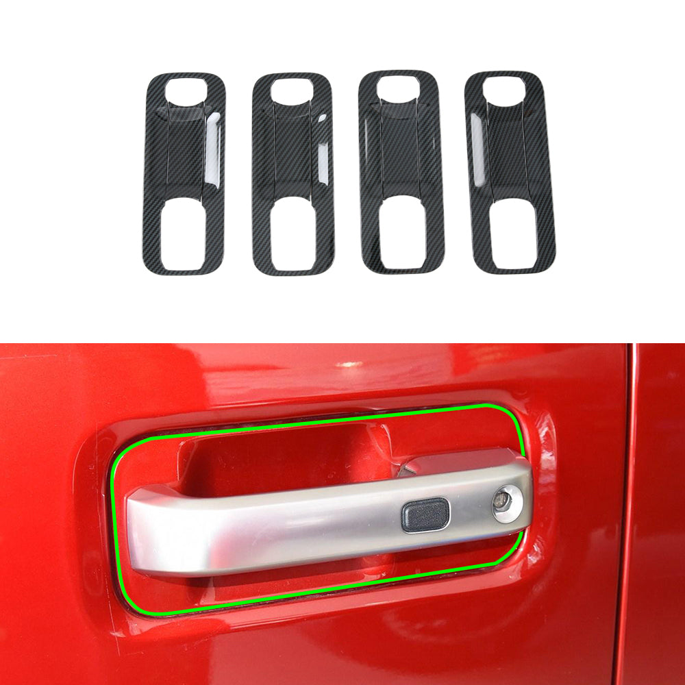 8 Pcs/Set ABS Imitate Carbon Fiber Handle Bowl Cover Door Lock Panel Frame For Ford F-150 Raptor 2015-2020 Car Exterior Decorative Sticker P37800