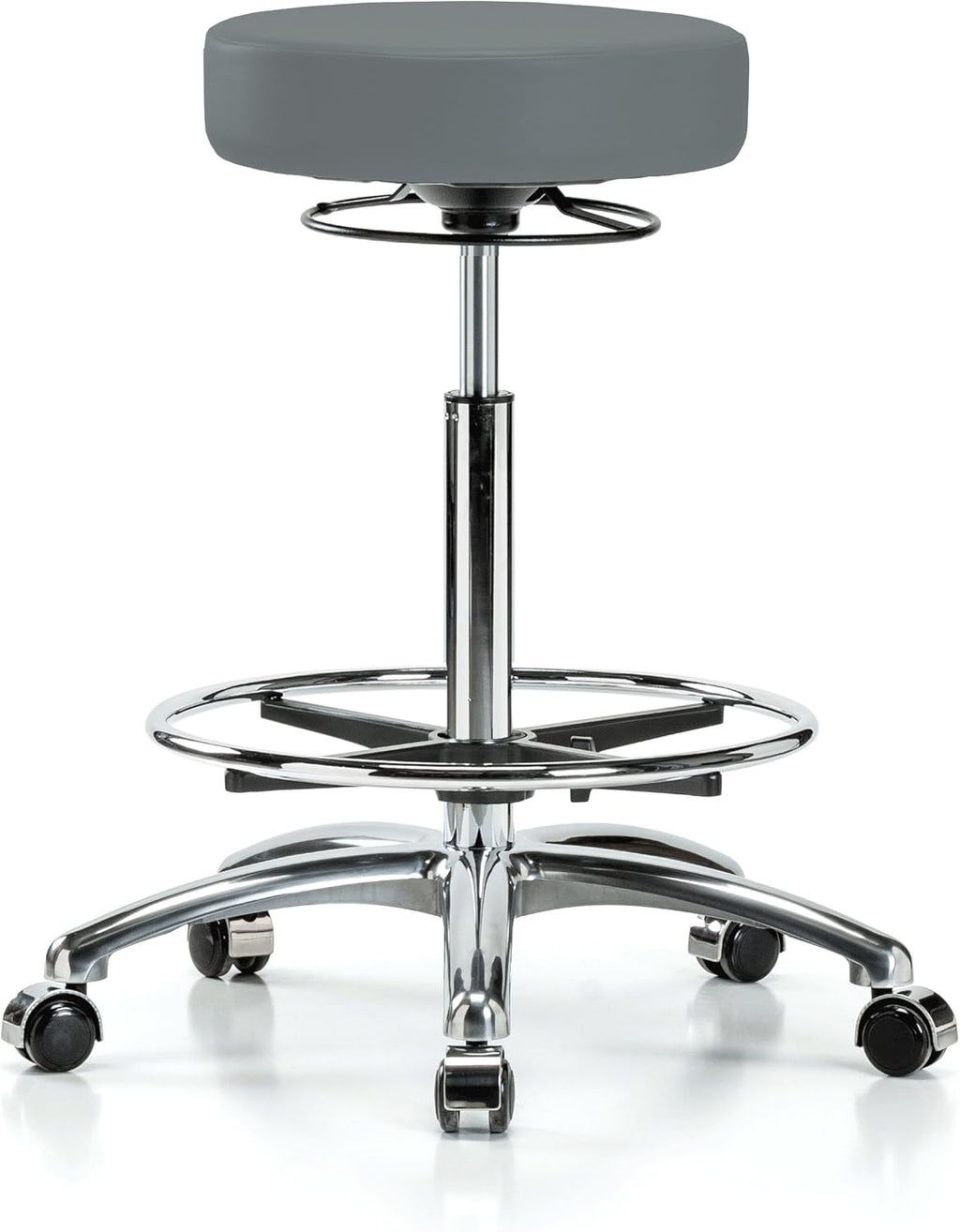 Cinder Fabric Adjustable Swivel Stool with Footring Q969237