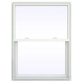 White Vinyl Single Hung Window with Fiberglass Mesh Screen W383495