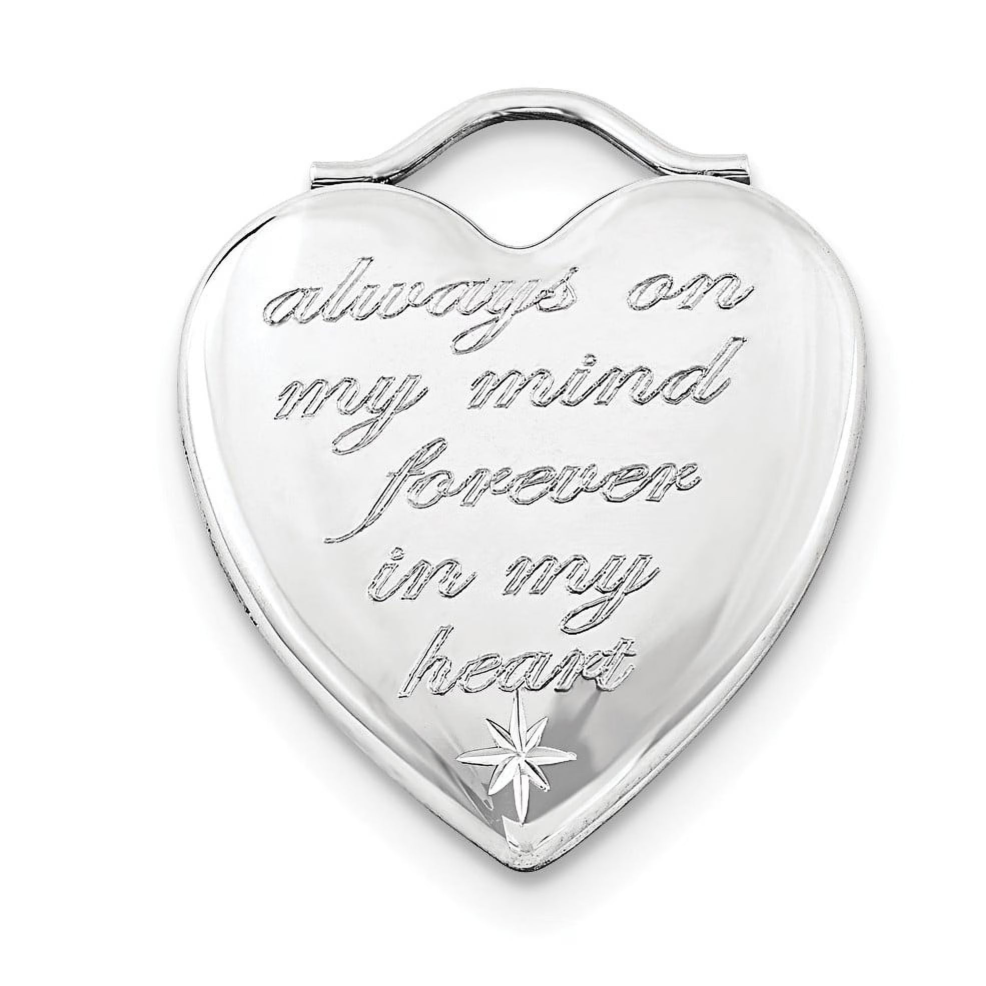 Rhodium-plated Sterling Silver Locket Z5740
