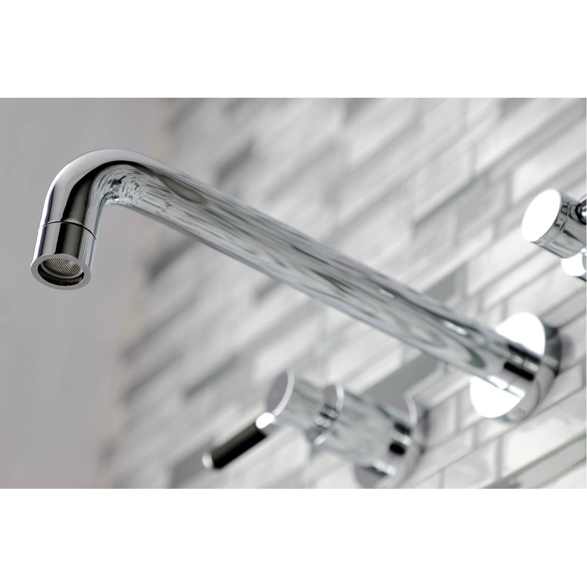 Brushed Brass 2-Handle Wall Mount Roman Tub Faucet I26501