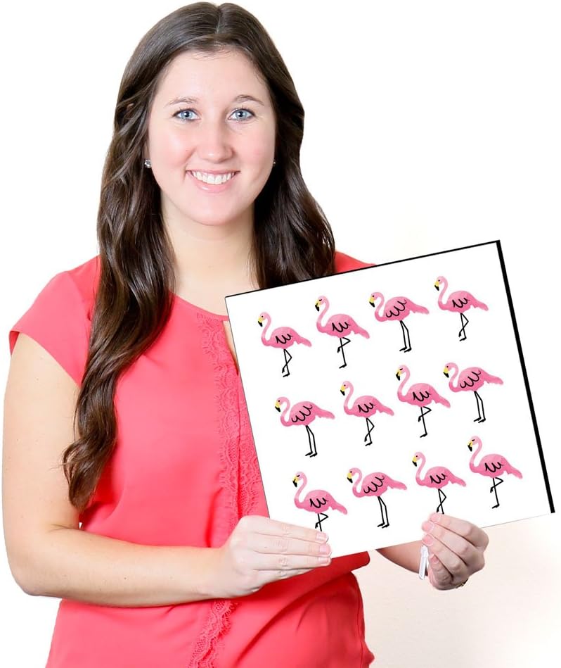 Pink Flamingo Kids Wall Art Set of 4 Prints V900