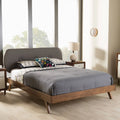 King Grey Platform Bed Q866238